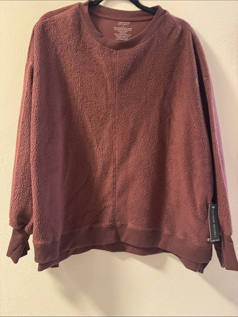 Women's Plush Crewneck Sweatshirt - cocoa